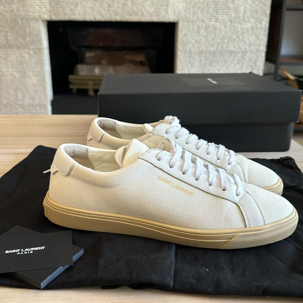 Saint Laurent White Sneakers - Size 39.5 (w/ authenticity certificate)